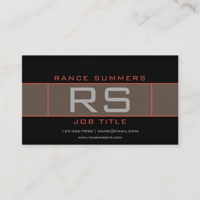 Cool Stylish Geometric Business Card (Front)