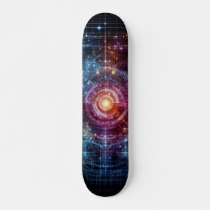 cool stylish neon design skateboard