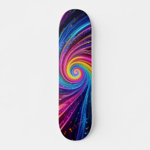 cool stylish neon design skateboard