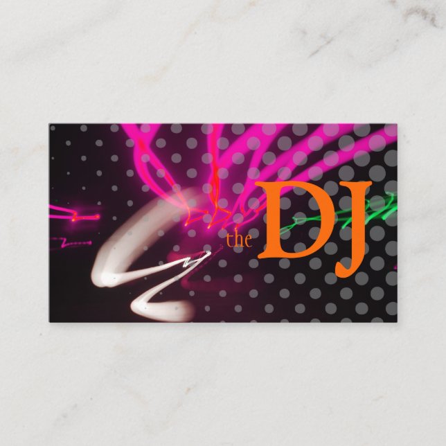 Cool / Stylish neon lights/fluorescent colours Business Card (Front)
