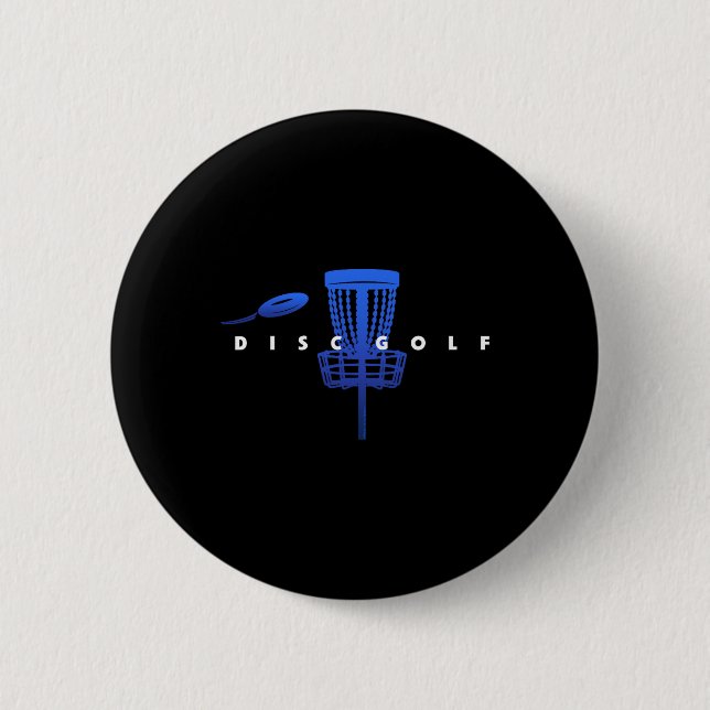 Cool Stylized Disc Golf With Sket And Disc - Disc  2 Inch Round Button (Front)
