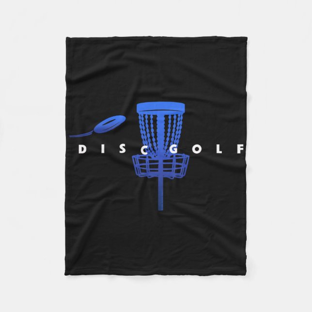 Cool Stylized Disc Golf With Sket And Disc - Disc  Fleece Blanket (Front)