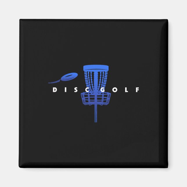 Cool Stylized Disc Golf With Sket And Disc - Disc  Magnet (Front)