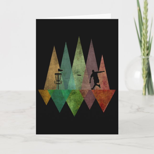Cool Stylized Geometric Disc Golf  Card (Front)