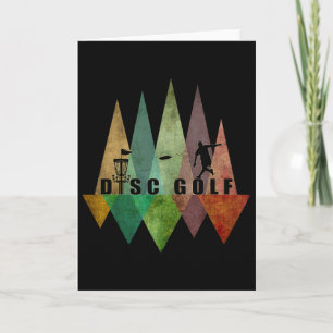 Cool Stylized Geometric Disc Golf Sket And Disc Di Card