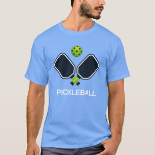 Cool Stylized Pickleball with Paddles and Ball Pic T-Shirt