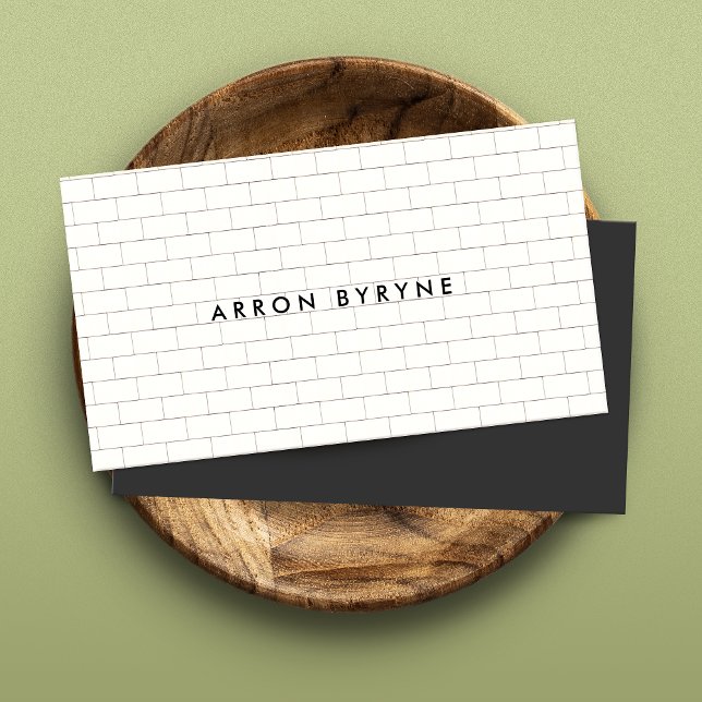 Cool Subway Tile Pattern White Business Card (Creator Uploaded)