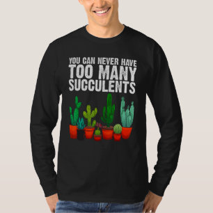 Cool Succulent Lover Art For Women Mom Plant Cactu T-Shirt