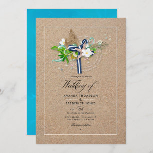 Cool Summer Beach Mariage Photo Invitation
