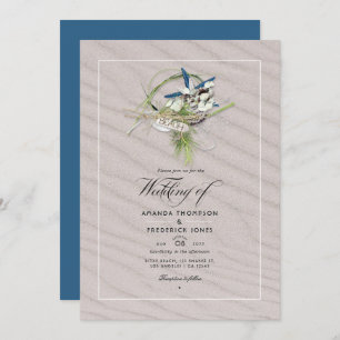 Cool Summer Beach Mariage Photo Invitation