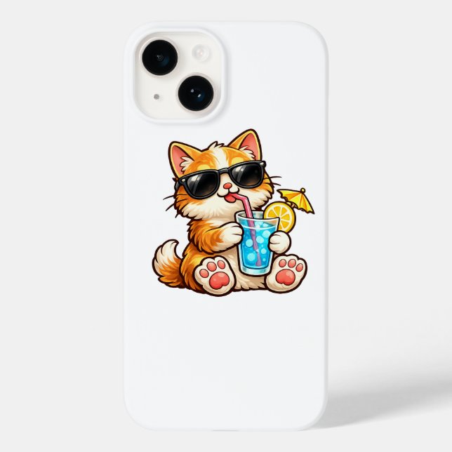 Cool Summer Cat Case-Mate iPhone Case (Back)