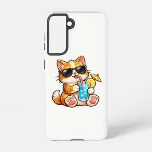 Cool Summer Cat Samsung Galaxy Case