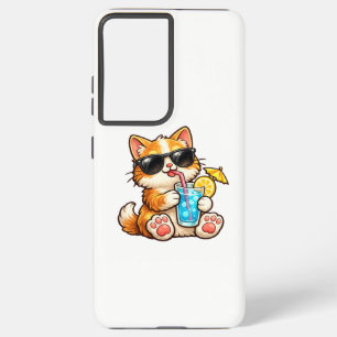 Cool Summer Cat Samsung Galaxy Case