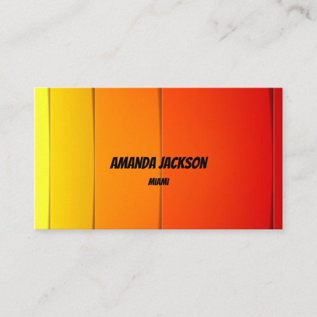 Cool Summer Colourful Style Business Card (Front)