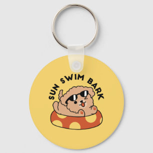 Cool Summer Dog Floating – Cute Puppy Pool Party Keychain