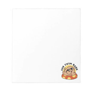 Cool Summer Dog Floating – Cute Puppy Pool Party Notepad