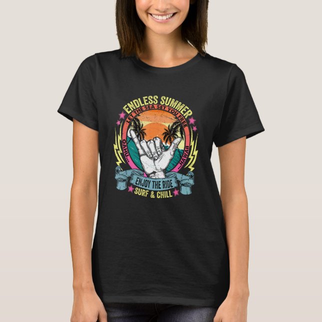Cool Summer Hang Loose Shaka Hawaiian Quote Slogan T-Shirt (Front)