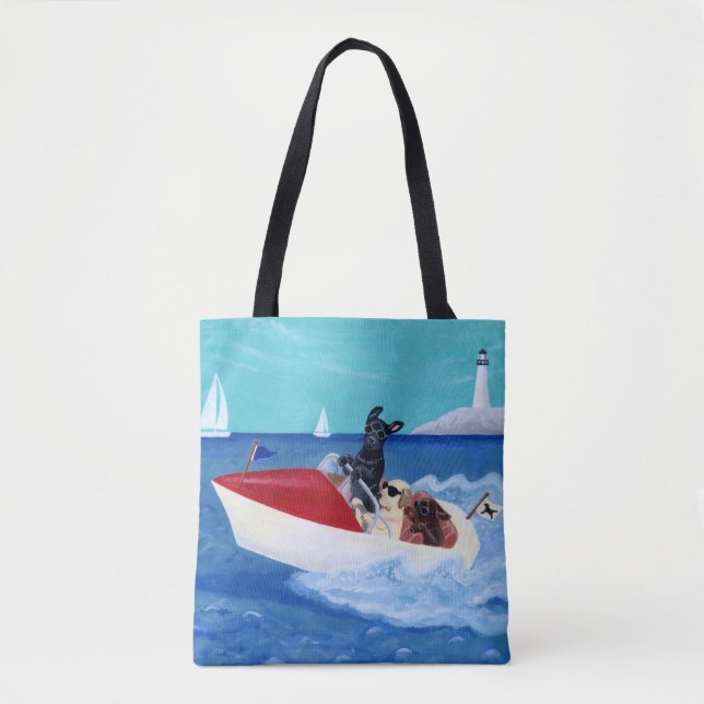 Cool Summer Labradors Painting Tote (Front)