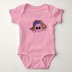 Cool Summer Octopus Pink Baby Bodysuit