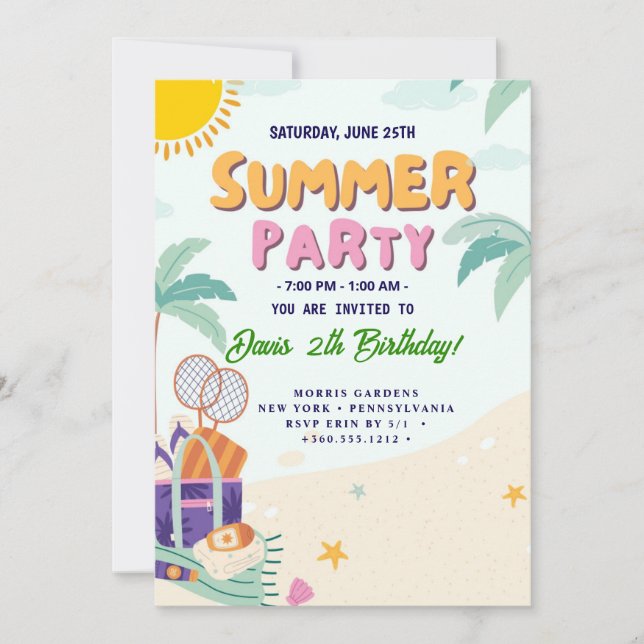 COOL Summer Party Invitation (Front)
