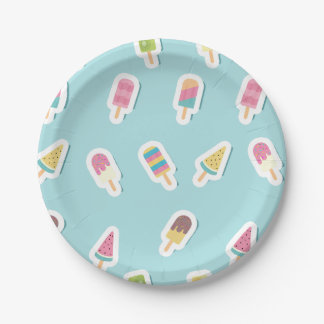 Cool Summer Popsicle Birthday Paper Plate