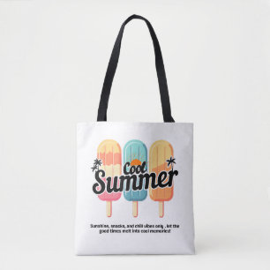 Cool Summer Rainbow Popsicle Tote Bag