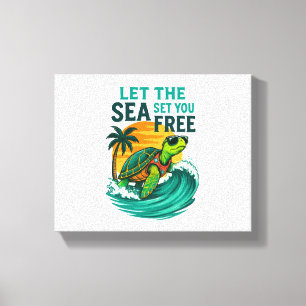 Cool Summer – Sea Turtle Vibes Canvas Print