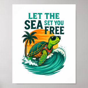 Cool Summer – Sea Turtle Vibes Poster