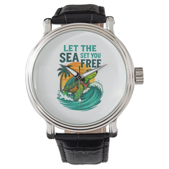 Cool Summer – Sea Turtle Vibes Watch (Front)