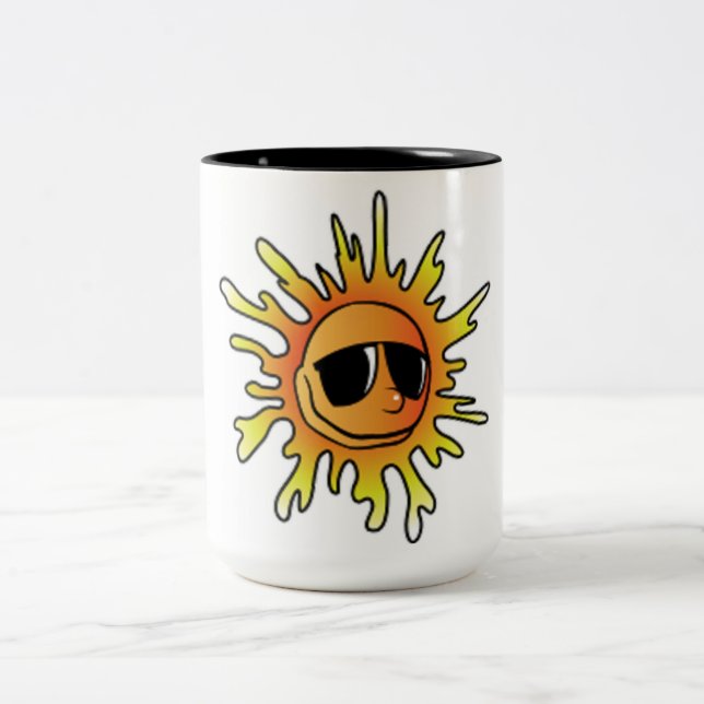 COOL SUMMER SUN Two-Tone COFFEE MUG (Center)