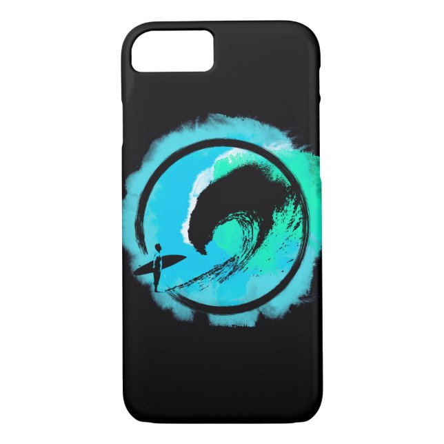 Cool summer surfer's iPhone case (Back)