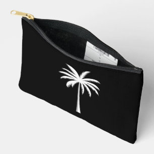 Cool Summer Vacation Sunset Beach Palm Tree Accessory Pouch