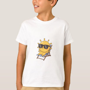 Cool Sun Beach Chair Vacation Kids T-Shirt