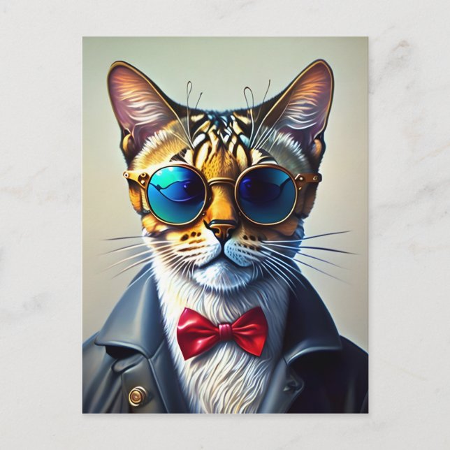 Cool Sunglass Cat # 2 Postcard (Front)