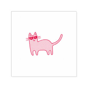 Cool Sunglasses Cat Self-inking Stamp