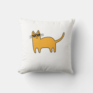 Cool Sunglasses Cat Throw Pillow