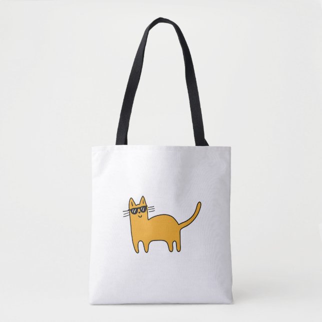Cool Sunglasses Cat Tote Bag (Front)