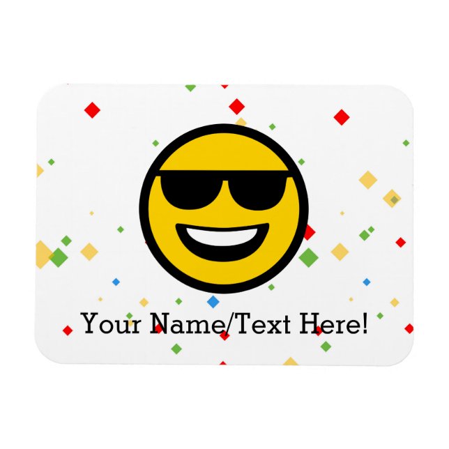 Cool Sunglasses Emoji Magnet (Horizontal)