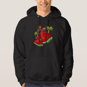Cool Sunglasses Exotic Fruit  Summer Vibes Waterme Hoodie
