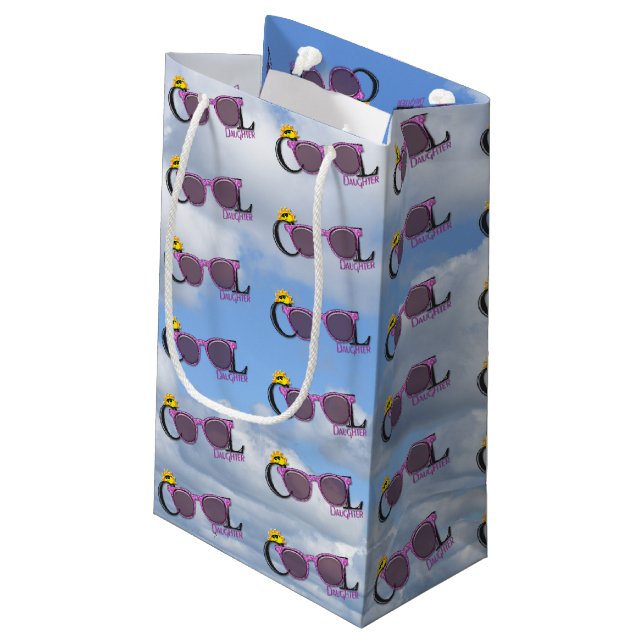 Cool sunglasses for Daughter Small Gift Bag (Back Angled)