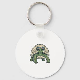 Cool Sunglasses Tortoise Vintage Vector Design_1 Keychain