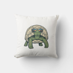 Cool Sunglasses Tortoise Vintage Vector Design_1 Throw Pillow