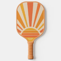 Cool Sunrise Retro Rays Custom Text Name Phone #