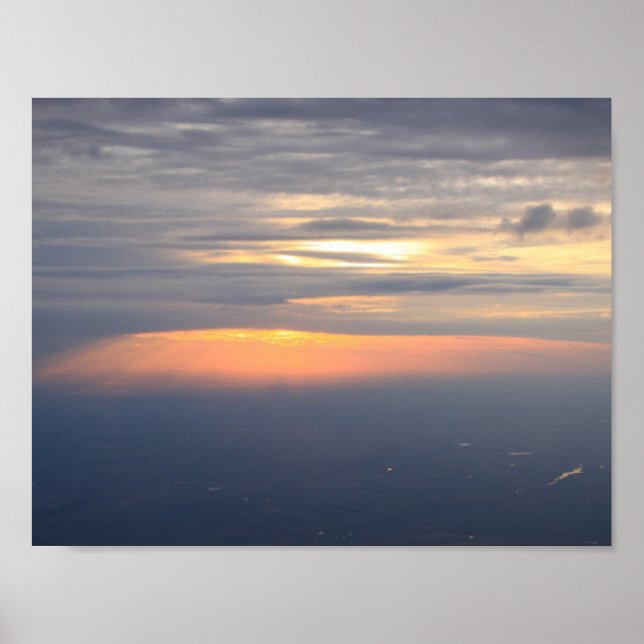 cool sunset in air poster (Front)