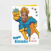 Cool Superhero Flying Photo Birthday