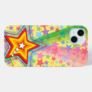 Cool Superstar Rainbow Fun Colourful Shooting Star iPhone 15 Mini Case