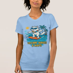Cool Surf Cat T-Shirt – For Cat and Surf Lovers
