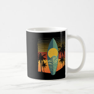 Cool Surfboard For Men Women Surfer Retro Surf Sun Coffee Mug
