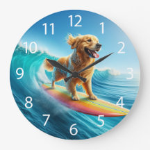 Cool Surfing Golden Retriever 