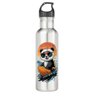 Cool Surfing Panda Bear 710 Ml Water Bottle